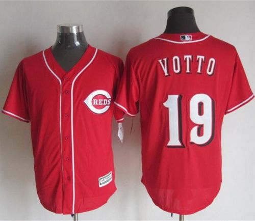 Reds #19 Joey Votto Red New Cool Base Stitched MLB Jersey